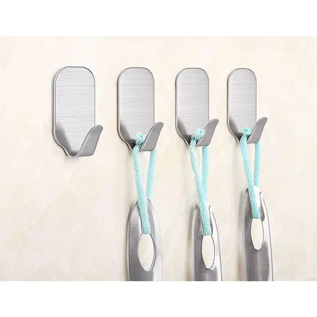 Alt view image 2 of 7 - Small Self Adhesive Hooks for Hanging Heavy Duty Stick On Hooks Wall