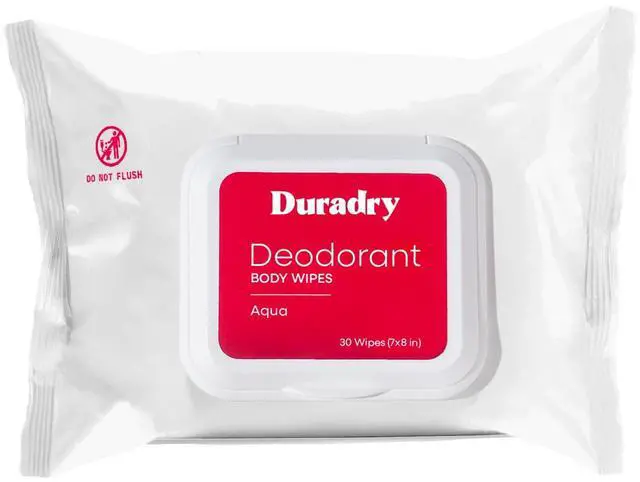 Main image of Deodorant Body Wipes for Men & Women Body Wipes for Odor Control, Use for On-the-Go Cleansing, Gym Sessions, Travel, or Rinse-Free Shower Alternative Aqua Scent, Pack of 1