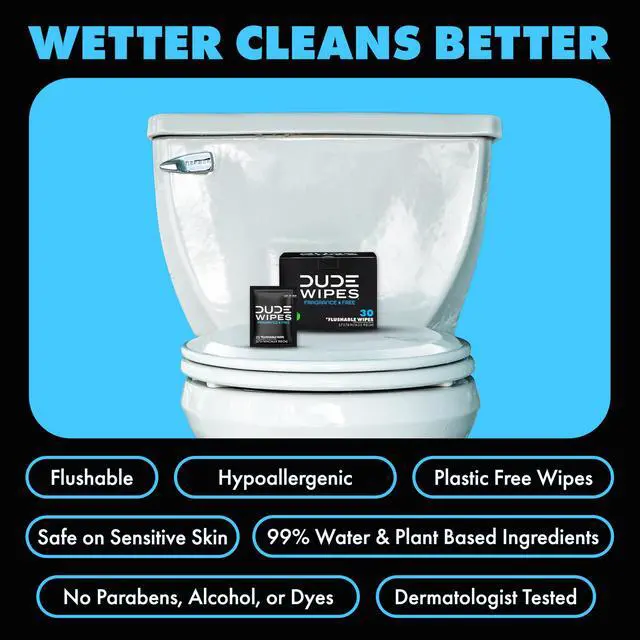 Alt view image 3 of 7 - On-The-Go Unscented Travel Wipes - 30 Count (Individually Wrapped) - Extra-Large Adult Flushable Wipes for Sensitive Skin - Infused with Vitamin E and Aloe - Septic and Sewer Safe