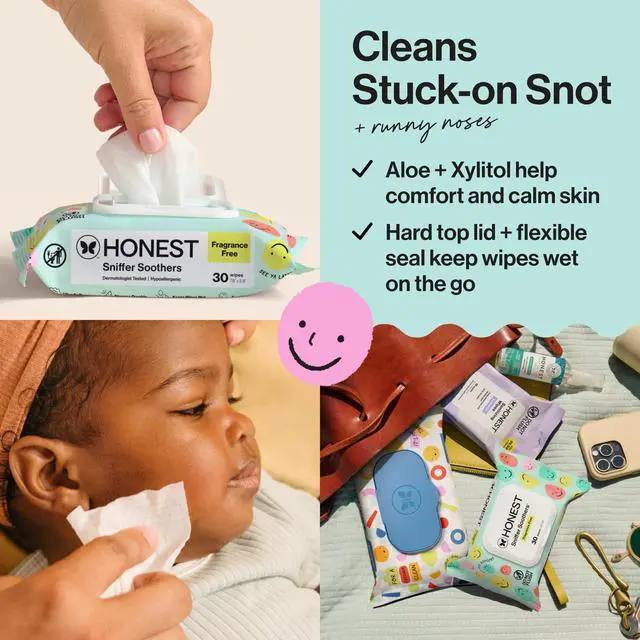 Alt view image 4 of 7 - Plant-Based Snot Removing Wipes, Soothing Nose with Aloe, Hypoallergenic for Sensitive Skin, EWG Verified Fragrance-Free, 60 Count