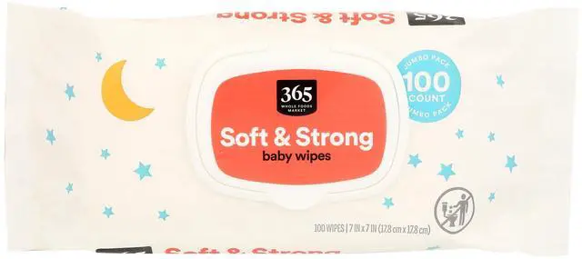 Main image of Soft & Strong Disposable Baby Wipes, Fragrance-Free, 100 Count