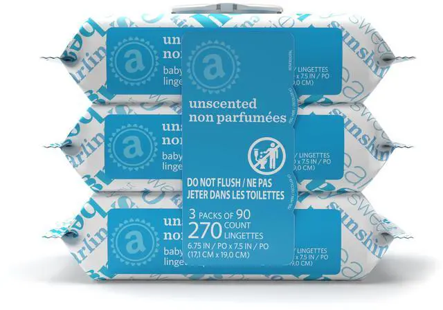 Main image of Elements Baby Wipes, Unscented, Hypoallergenic, Alcohol-Free, With Aloe and Vitamin E, 270 Count, Flip-Top Packs