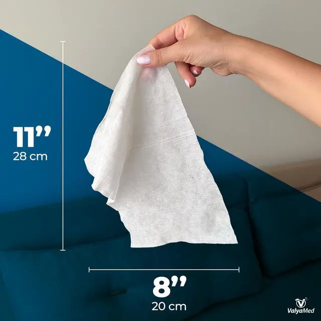Alt view image 5 of 7 - Body Wipes for Adults, XL for full Body, Adult and Elderly, Alcohol-Free Incontinence, Paraben Free, Fragrance-Free, Vitamin E, Provitamin B5-11'' x 8'' (96 Count - Single Pack)
