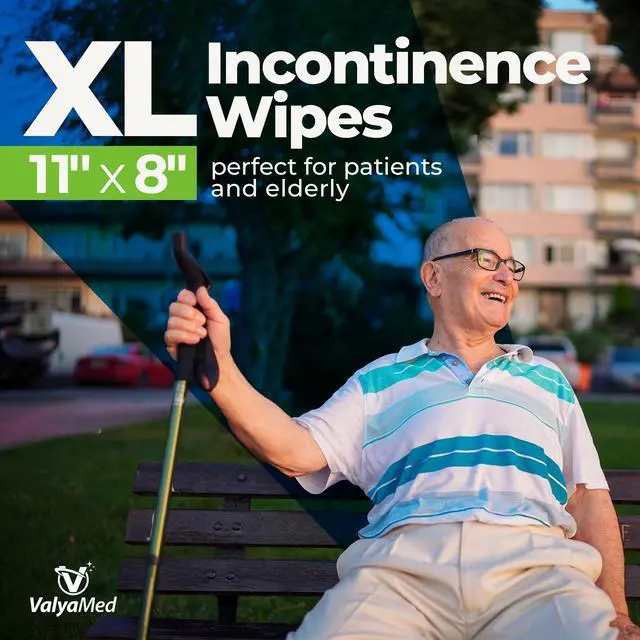 Alt view image 3 of 7 - Body Wipes for Adults, XL for full Body, Adult and Elderly, Alcohol-Free Incontinence, Paraben Free, Fragrance-Free, Vitamin E, Provitamin B5-11'' x 8'' (96 Count - Single Pack)