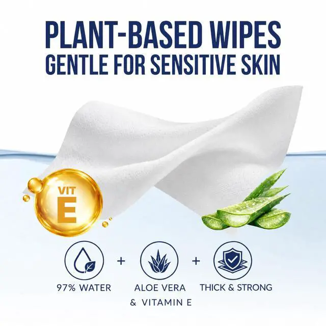 Alt view image 3 of 7 - Flushable Wipes Travel Size Individually Wrapped 50 Ct,, Ultra Soft and Large for Adult and Kid, 97% Water - XL 7 X 7 in, Fresh Scent