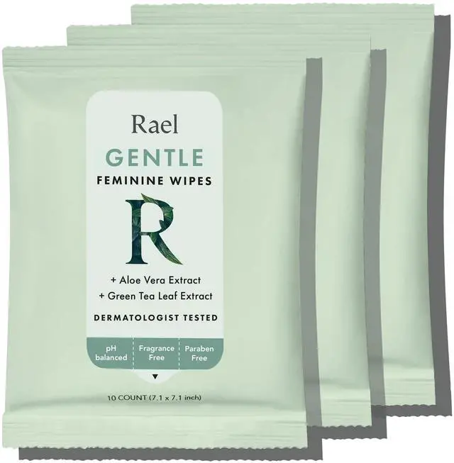 Main image of Feminine Wipes, Flushable, Travel Size, All Skin Types, Daily Use (Gentle, 10 Count Pack of 3)
