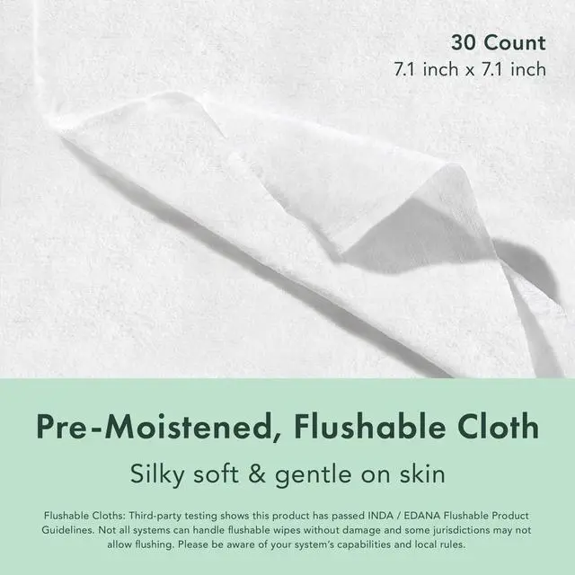 Alt view image 2 of 7 - Feminine Wipes, Flushable, Travel Size, All Skin Types, Daily Use (Gentle, 10 Count Pack of 3)
