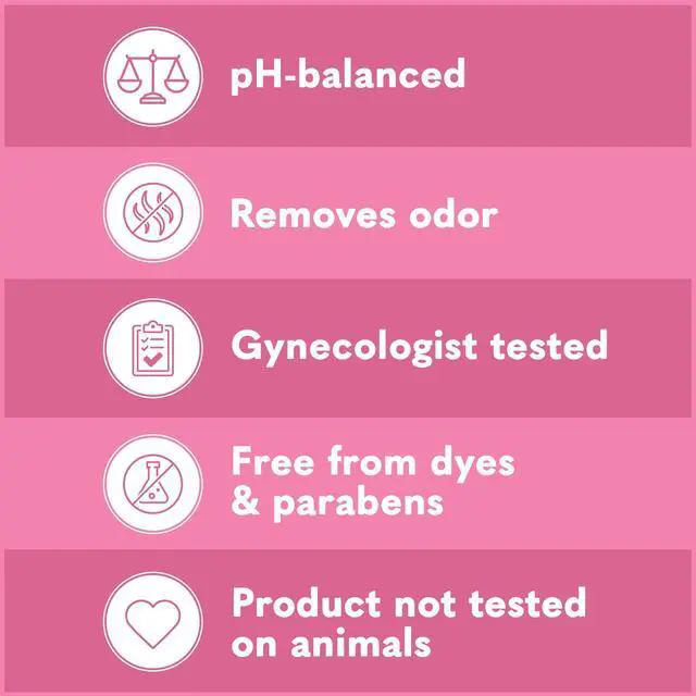 Alt view image 3 of 7 - Simply Sensitive Feminine Wipes, Gentle pH-Balanced Micellar Water Based Formula Helps Control Vaginal Odor, Individually Wrapped Wipes, 12 Count