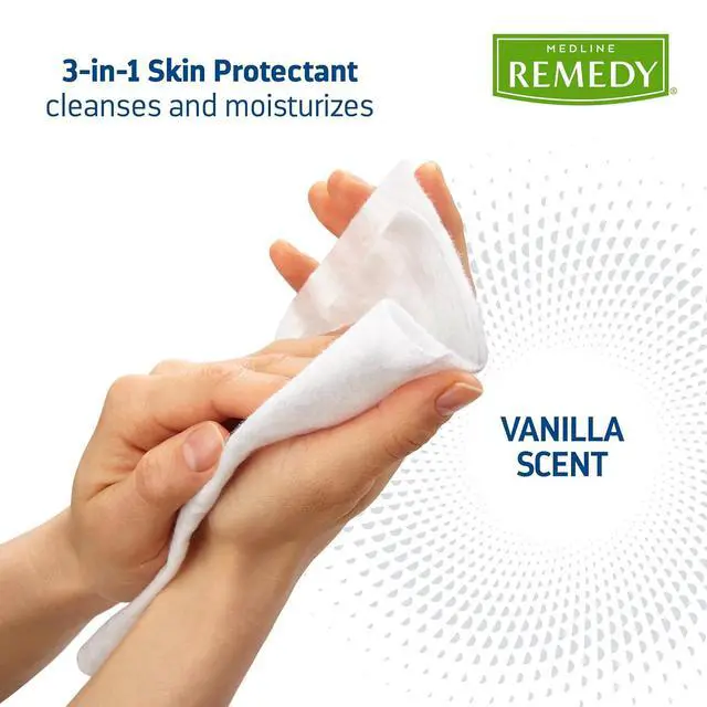 Alt view image 3 of 6 - Clinical 3-in-1 Barrier Cream Cloth, 8 count (1 Pack), 8 x 8 in Adult Wet Wipes, Vanilla Scent, Incontinent Care, Dimethicone, Irritated Skin, Soothing, Nourishing, Gentle