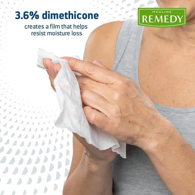 Alt view image 6 of 6 - Clinical 3-in-1 Barrier Cream Cloth, 8 count (1 Pack), 8 x 8 in Adult Wet Wipes, Vanilla Scent, Incontinent Care, Dimethicone, Irritated Skin, Soothing, Nourishing, Gentle
