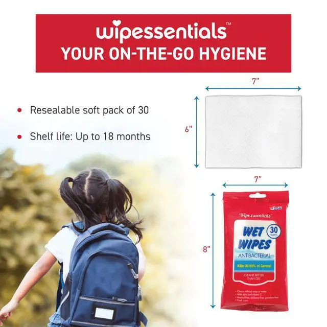 Alt view image 5 of 7 - Hand Sanitizer Hand Wipes for Adults and Kids - 90 wipes - 3 Packs of 30ct Hand Sanitizing Wipes, Travel Essentials