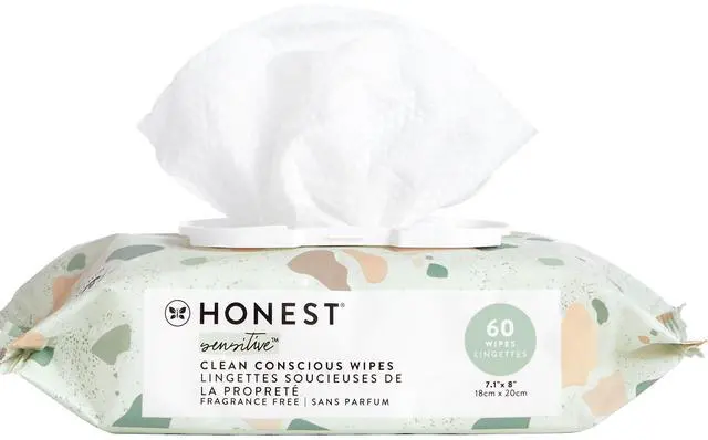 Main image of Hypoallergenic Multi-Use Baby Wipes for Sensitive Skin, Geo Mood, 60 Count