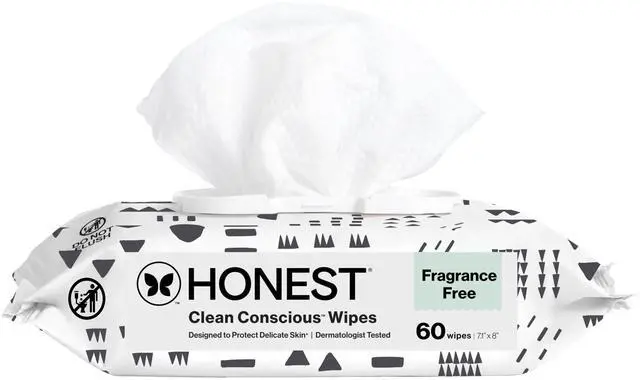 Main image of Hypoallergenic Multi-Use Baby Wipes for Sensitive Baby Skin, Pattern Play, 60 Count