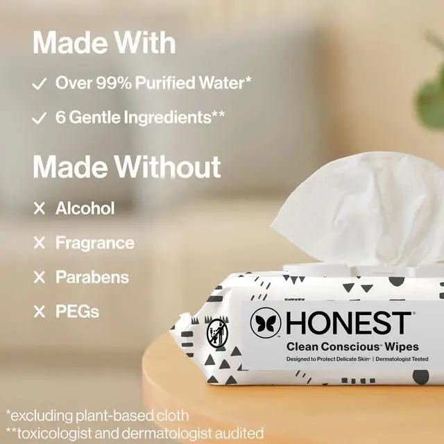Alt view image 7 of 7 - Hypoallergenic Multi-Use Baby Wipes for Sensitive Baby Skin, Pattern Play, 60 Count
