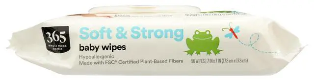Alt view image 6 of 6 - Soft & Strong Disposable Baby Wipes, Fragrance-Free, 56 Count