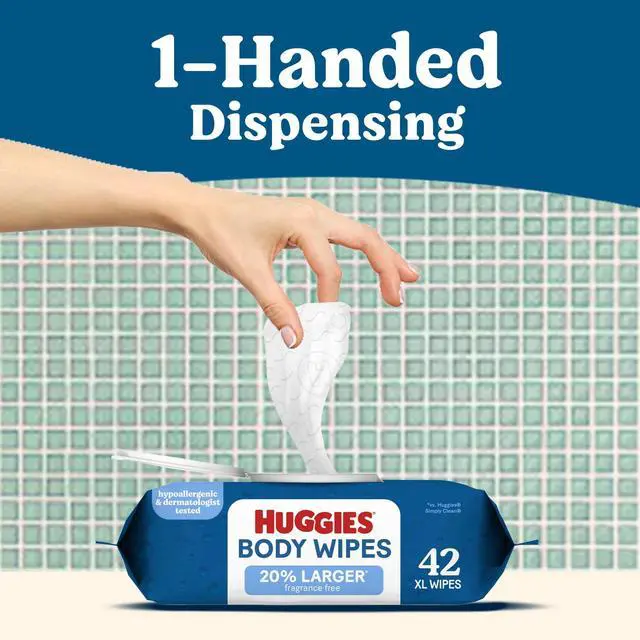 Alt view image 6 of 7 - Extra Large Unscented Wipes, 1 Flip-Top Pack, 42 Count