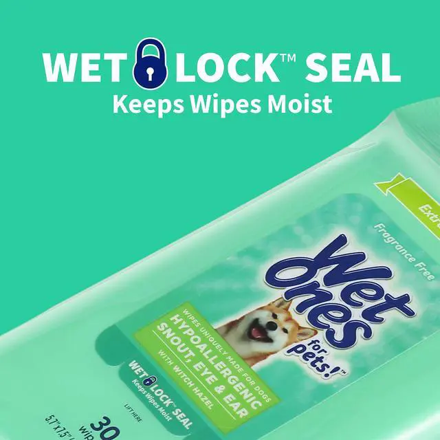 Alt view image 4 of 7 - Wet Ones for Pets Extra Gentle Dog Wipes with Witch Hazel - Fragrance-Free, Hypoallergenic Pet Grooming Wipes for Snout, Eye, and Ear Areas, Sensitive Skin, 30 Count