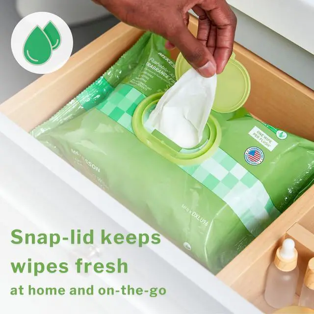 Alt view image 4 of 7 - Flushable* Adult Wet Wipes 48 Wipes (1 Pack of 48) Aloe & Vitamin E, Plant-Based Cleansing Wipes, Scented