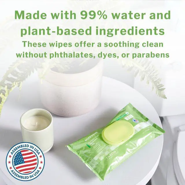 Alt view image 6 of 7 - Flushable* Adult Wet Wipes 48 Wipes (1 Pack of 48) Aloe & Vitamin E, Plant-Based Cleansing Wipes, Scented