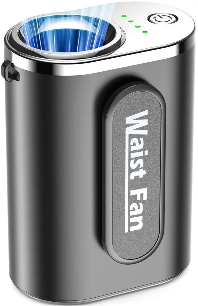 Main image of Waist Clip Fan, 18000RPM Portable Belt with 4 Speeds, 4000mAh Battery, 0.34LBS, Max 12H Use, Type-C Charging, Rechargeable Cooling Design for Under-Shirt & Outdoor Travel