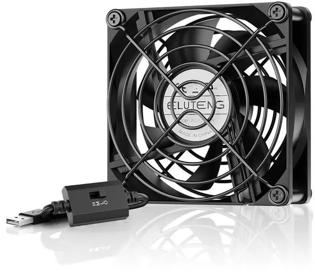 Main image of USB Fan 80mm, USB Computer Fan 5V Quite USB Ventilation Fan Compatible with 3 Speed Control for Receiver DVR Playstation Xbox Computer Cabinet Cooling 80 x 80 x 25mm