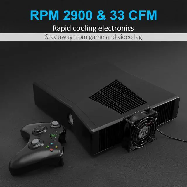 Alt view image 3 of 7 - USB Fan 80mm, USB Computer Fan 5V Quite USB Ventilation Fan Compatible with 3 Speed Control for Receiver DVR Playstation Xbox Computer Cabinet Cooling 80 x 80 x 25mm