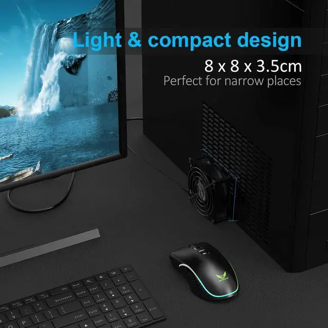 Alt view image 5 of 7 - USB Fan 80mm, USB Computer Fan 5V Quite USB Ventilation Fan Compatible with 3 Speed Control for Receiver DVR Playstation Xbox Computer Cabinet Cooling 80 x 80 x 25mm