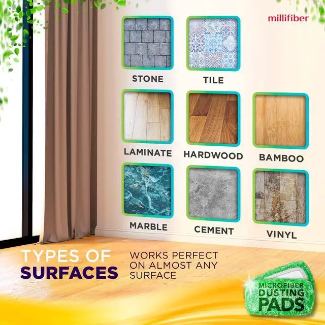 Alt view image 7 of 7 - Heavy Duty Duster Refills for Swiffer Sweeper Mop (2 Pack) - Reusable Dry Sweeping Pads (Mop is Not Included)