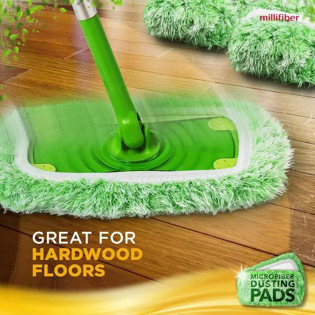 Alt view image 6 of 7 - Heavy Duty Duster Refills for Swiffer Sweeper Mop (2 Pack) - Reusable Dry Sweeping Pads (Mop is Not Included)