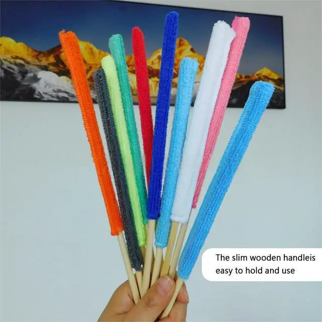 Alt view image 3 of 5 - Microfiber Sticks, 12 Pcs Mini Dusters for Cleaning,Crevice Cleaning Tool, Micro Detail Duster Cloth, Suitable for Cars, Home Ventilation Ducts, Window Tracks.