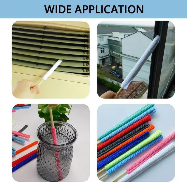 Alt view image 5 of 5 - Microfiber Sticks, 12 Pcs Mini Dusters for Cleaning,Crevice Cleaning Tool, Micro Detail Duster Cloth, Suitable for Cars, Home Ventilation Ducts, Window Tracks.