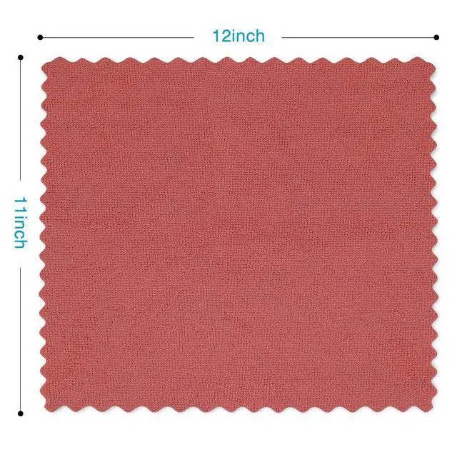 Alt view image 4 of 6 - Microfiber Cleaning Cloth, 5 Pack Highly Absorbent Cleaning Rags, Household Cleaning Supplies, Reusable Lint Free Cloths Microfiber Rag for House, Kitchen, Car Care, 12x11 inch, Red