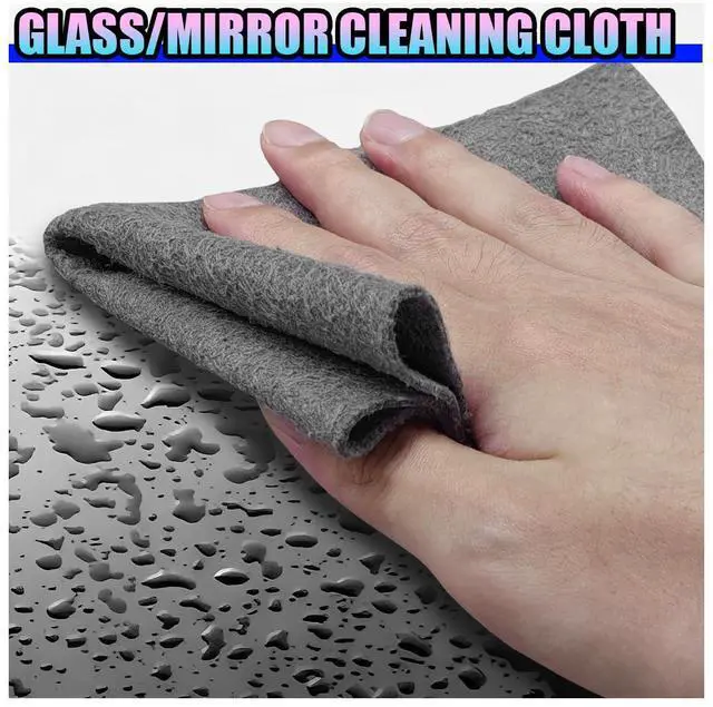 Alt view image 3 of 7 - Thickened Magic Car Cleaning Cloth, Non-Streak & Lint Reusable Automotive Window Cleaning Rag, Strong Water Absorbent Microfiber Vehicle Washing Towel for Mirror, Glass, Kitchen(5PCS)