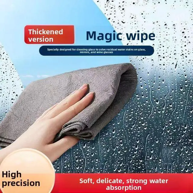 Alt view image 5 of 7 - Magic Cleaning Cloth 5 Pcs Lint Free Cloth Microfiber Cleaning RagReusable, Thickened, for Windows, Glass, Mirror, Car, GrayMagic Cleaning Cloths for Glass