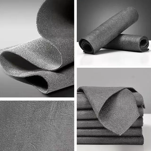 Alt view image 6 of 7 - Magic Cleaning Cloth 5 Pcs Lint Free Cloth Microfiber Cleaning RagReusable, Thickened, for Windows, Glass, Mirror, Car, GrayMagic Cleaning Cloths for Glass