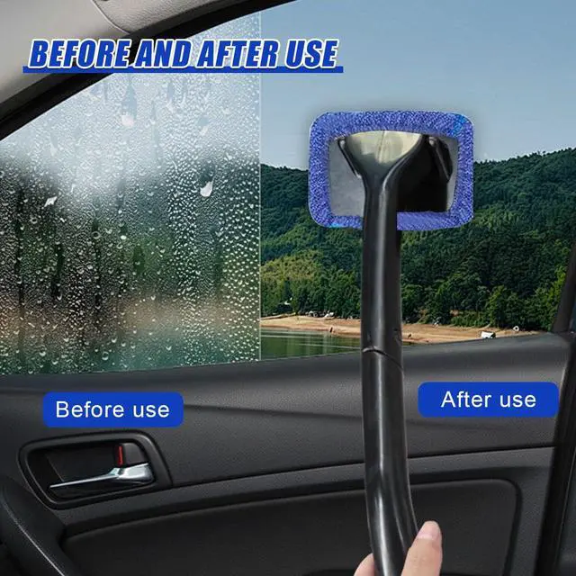 Alt view image 6 of 6 - 7PCS Car Care Microfiber Cloths, Windshield Cleaner Microfiber Pad Replacement, Interior Auto Window Cleaner Washing Bonnets, Reusable Glass Washing Pads Cover Kit Fit for 5" Plate (Blue)