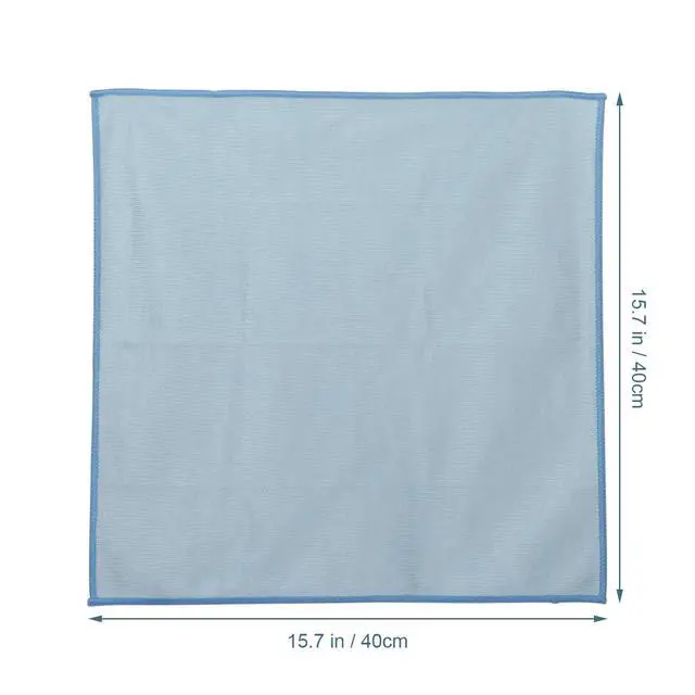 Alt view image 2 of 7 - Microfiber Glass Cleaning and Polishing Cloth, Blue, Lint Free, 15.7 x 15.7 Inch, for Windows, Glasses, Windshields, Mirrors, Stainless Steel, 1 Pack (1, Blue, Large)