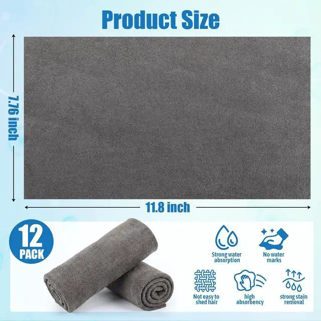 Alt view image 2 of 7 - Garden 12 Pcs Thickened Magic Cleaning Cloth 11.8 x 7.76 Non Scratch Clean Cloths Reusable Magic Cleaning Dishcloth Rags Microfiber Lint Free Cloth for Windows, Mirror, Glass
