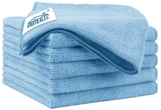 Main image of Blue Microfiber Cleaning Cloth 6 Pack 12.5 x 12.5 inch Microfiber Towels for Cars Ultra Absorbent Car Washing Cloth Lint Free Streak Free Cleaning Rags for Car, Kitchen Window