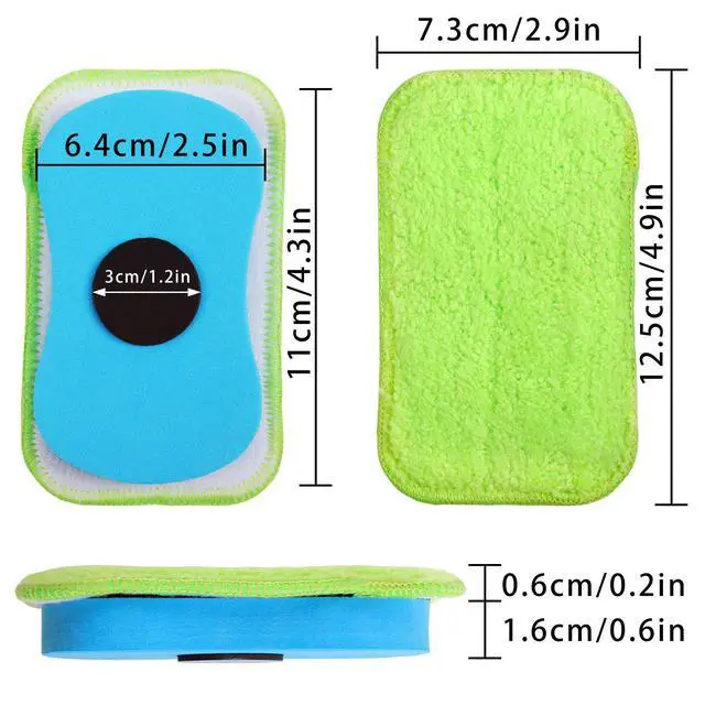 Alt view image 2 of 6 - 1Pc Chalkboard Eraser - Washable Reusable Microfiber Eraser Cleaning Chalk/Markers/Duster Tool in Home Classroom Office Attached 2 Pcs Microfiber Cloth WP0301