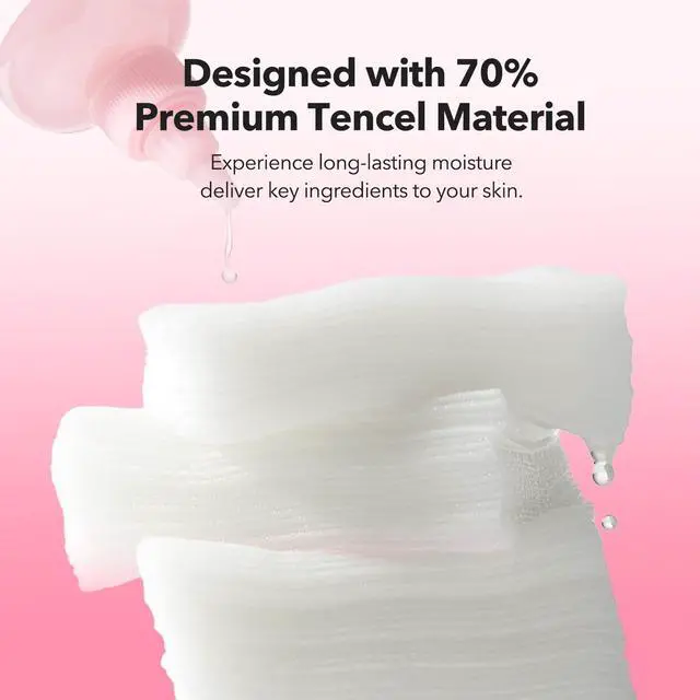 Alt view image 3 of 6 - Facial Pads for Toner, DIY Mask & Makeup Remover | Stretch up to 9.25" for Custom Fit | Lint-Free, Dermatologist-Approved, Sensitive-Skin Safe | Korean Skincare (60ct)