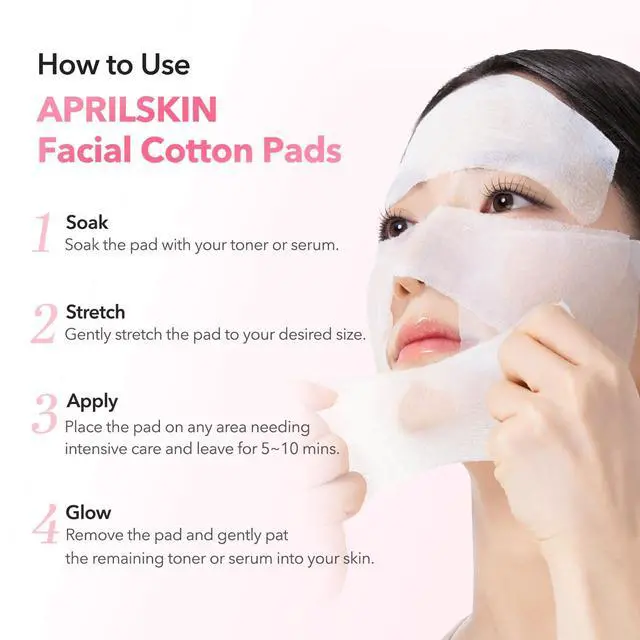 Alt view image 5 of 6 - Facial Pads for Toner, DIY Mask & Makeup Remover | Stretch up to 9.25" for Custom Fit | Lint-Free, Dermatologist-Approved, Sensitive-Skin Safe | Korean Skincare (60ct)