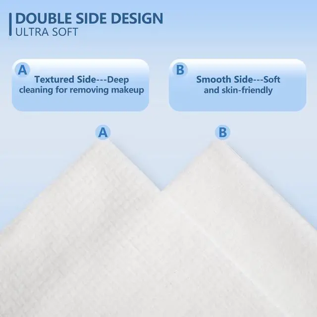 Alt view image 6 of 7 - Disposable Face Towels Travel, 12"×12" Extra Large Face Towelettes, Ultra Soft Facial Towels for Sensitive Skin, Makeup Remover Dry Wipes, 20 Count (1 Pack)
