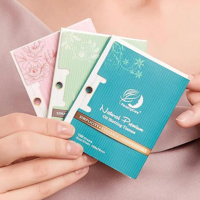 Alt view image 6 of 7 - Natural Face Oil Blotting Paper - Bamboo Charcoal 100 Counts, Easy Dispensing Oil Absorbing Sheets, Premium Handy Facial Blotting Papers - Face Skin Care or Beauty Make Up Must Have