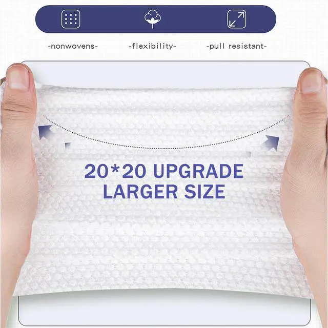 Alt view image 4 of 6 - 100 Count Ultra Thick Disposable face Facial Wash Cloth for Sensitive, Lint- free Facial Tissue, Makeup Remover