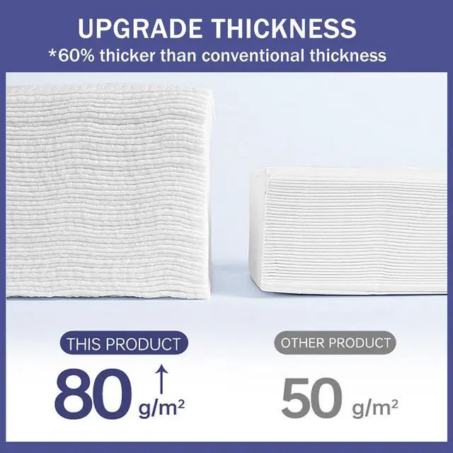 Alt view image 5 of 6 - 100 Count Ultra Thick Disposable face Facial Wash Cloth for Sensitive, Lint- free Facial Tissue, Makeup Remover