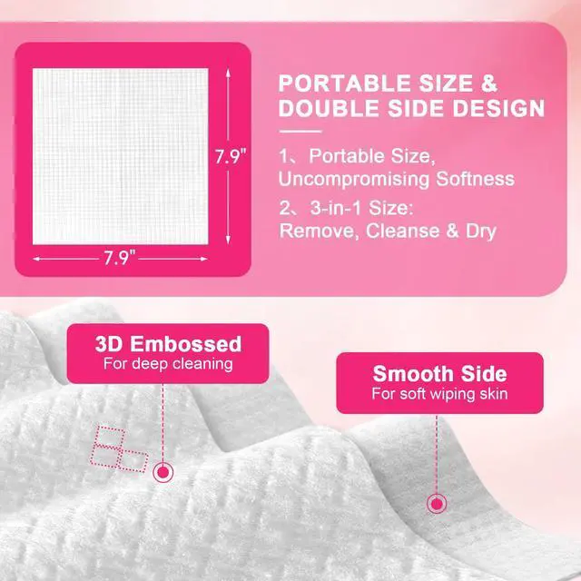 Alt view image 4 of 7 - 48 Count (4 Packs) Disposable Travel Towels, 100% USDA Biobased Face Towels Disposable for Outdoor Cleaning, Clean Towels for Remove, Cleanse & Dry, Super Soft and Thick Dry Wipes