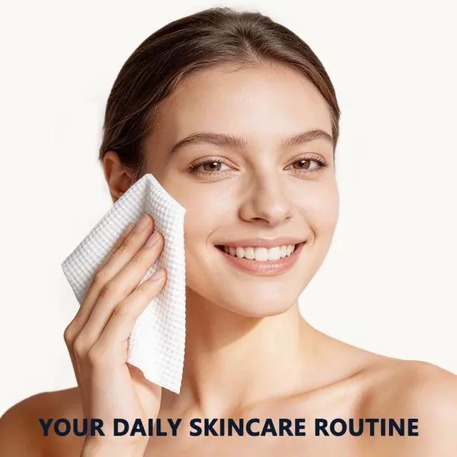 Alt view image 5 of 7 - 6 Pack Travel Size Disposable Face Towel, Face Towelettes Makeup Remover Dry Wipe Facial Towels 7x 7.8
