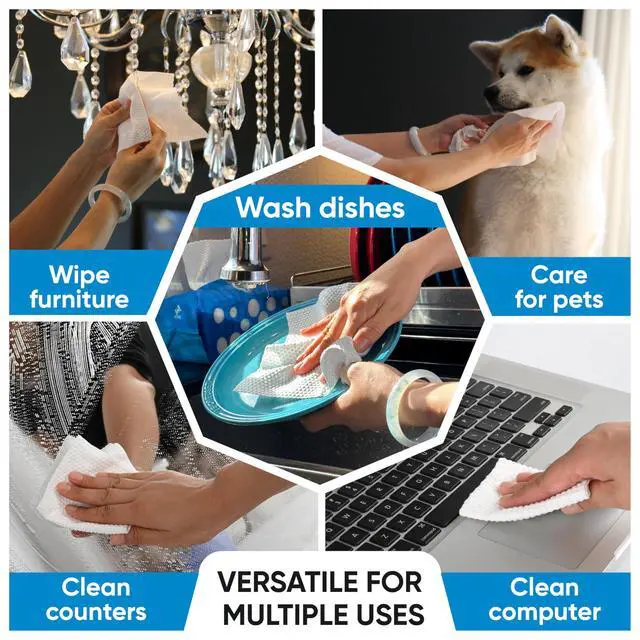Alt view image 6 of 7 - Disposable Face Towels Ultra-Soft Biodegradable Face Cleansing Wipe, Makeup Remover Wipes, Facial Cleansing Cloths, Travel Face Towels, Multi-Use Dry Washcloths for All Skin Types, 20 Count