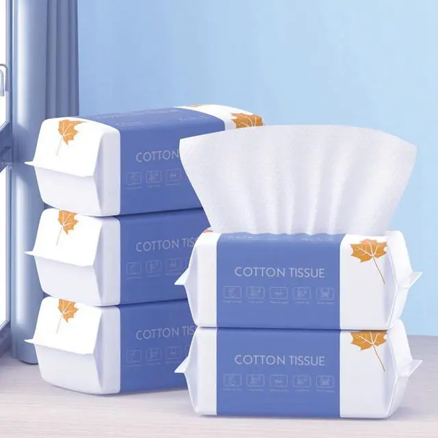 Alt view image 7 of 7 - Disposable Cotton Face Towels 100 Count - Soft Towelettes for Makeup Removal, Cleansing & Skin Care, Facial Wipes